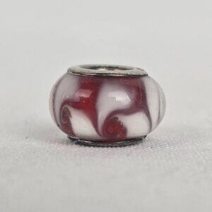 925 Sterling Silver Red Glass European Bracelet Bead